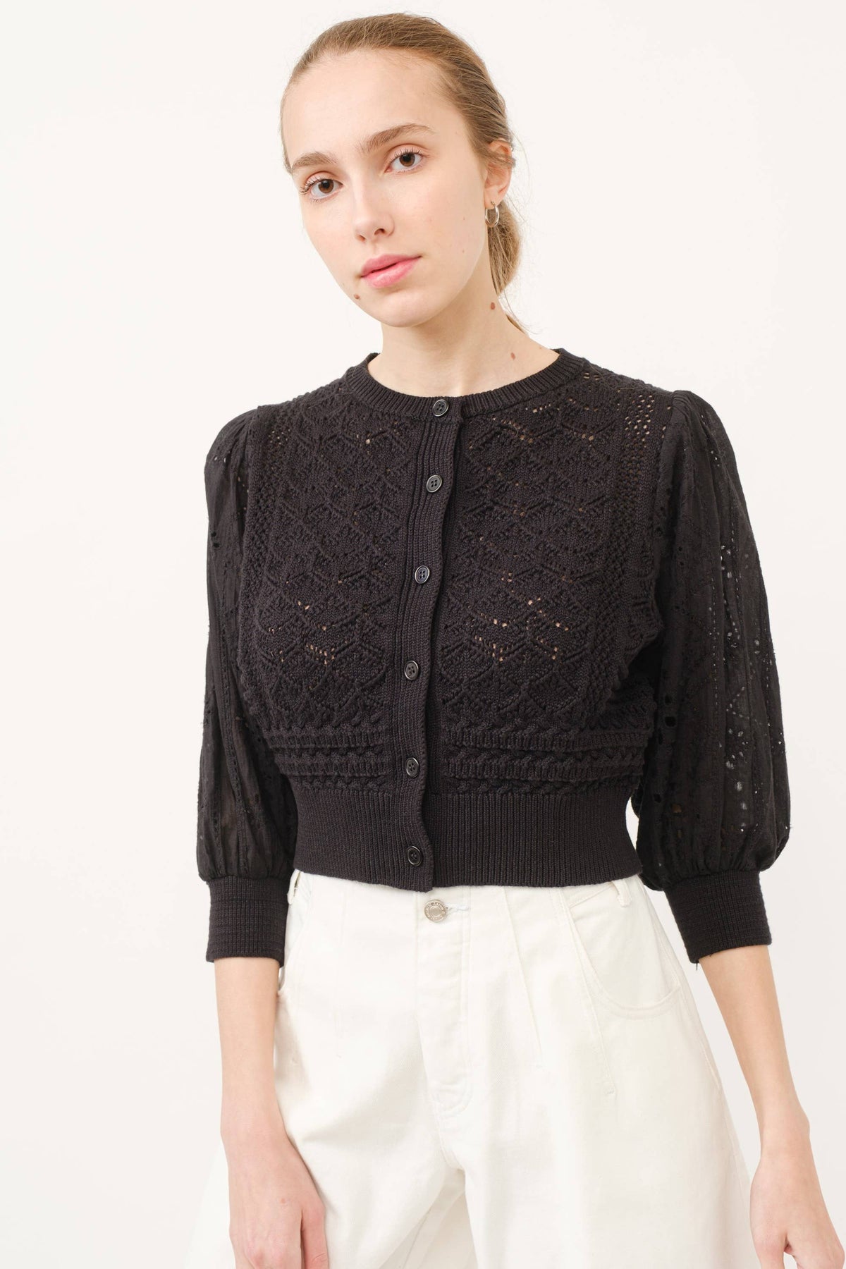 Eyelet Cardigan