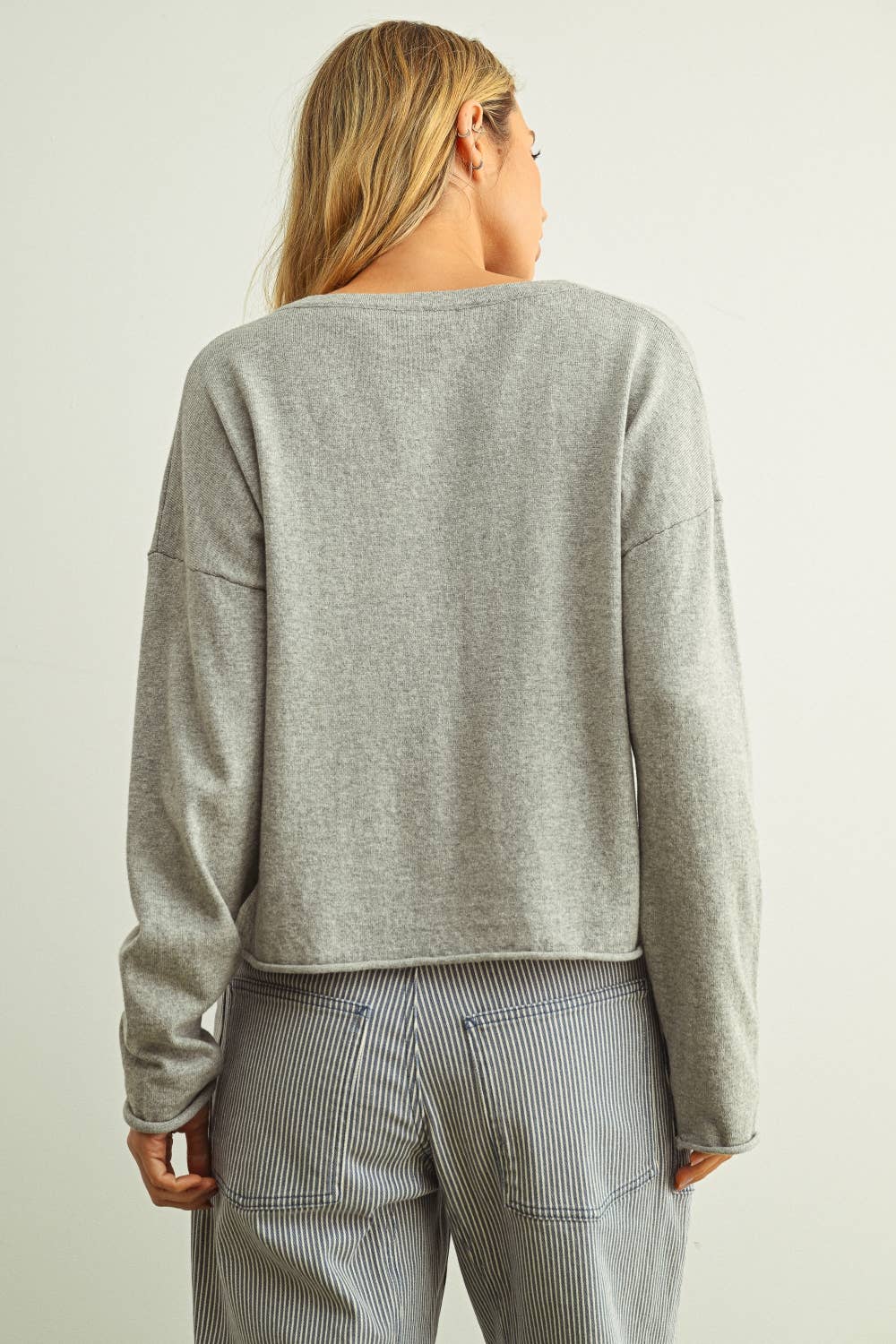 Rolling Hem LS Top
