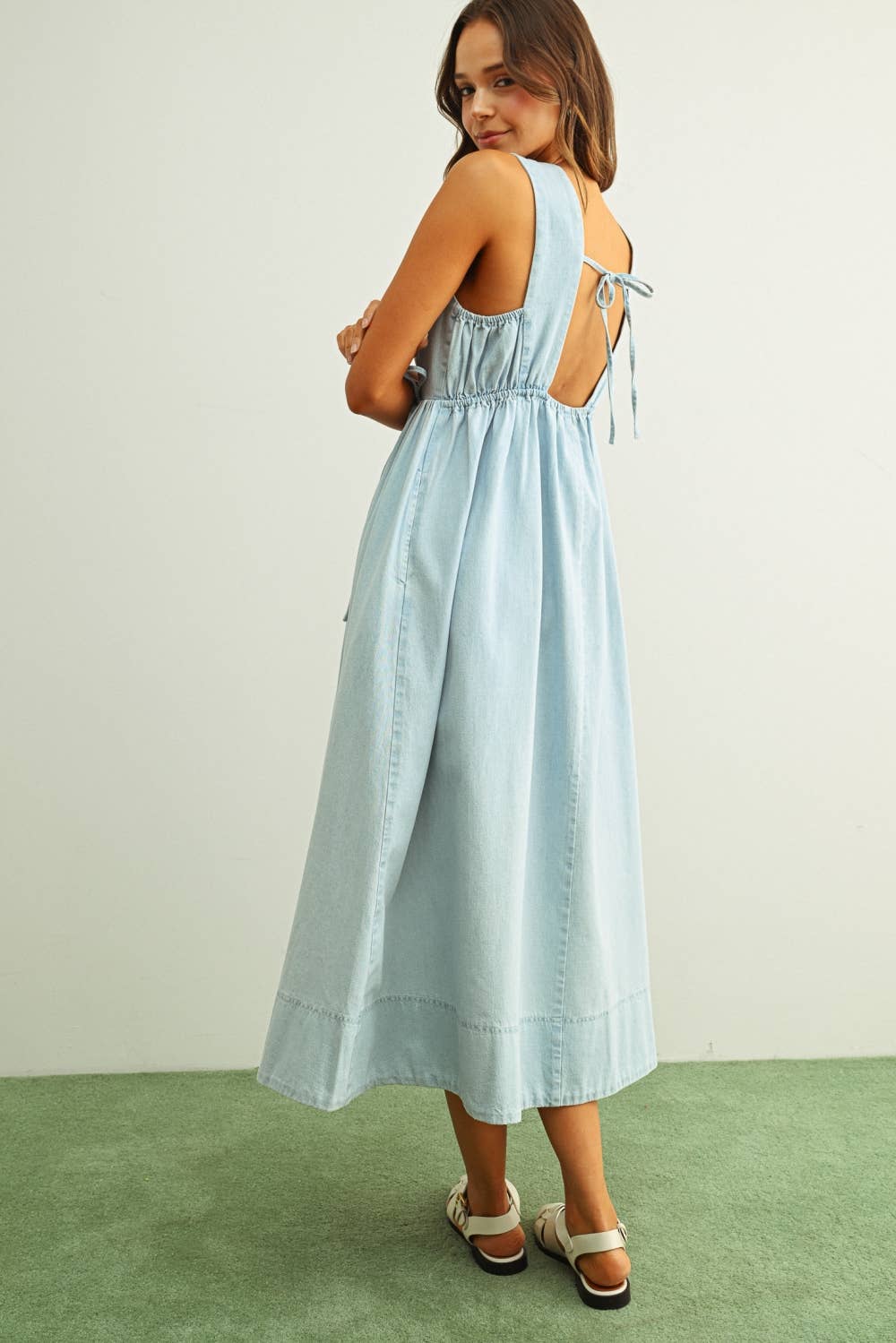 Chambray Tank Dress