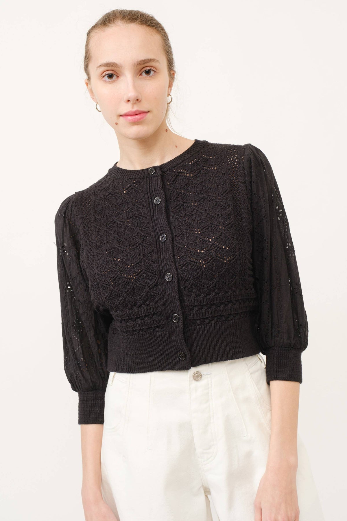 Eyelet Cardigan