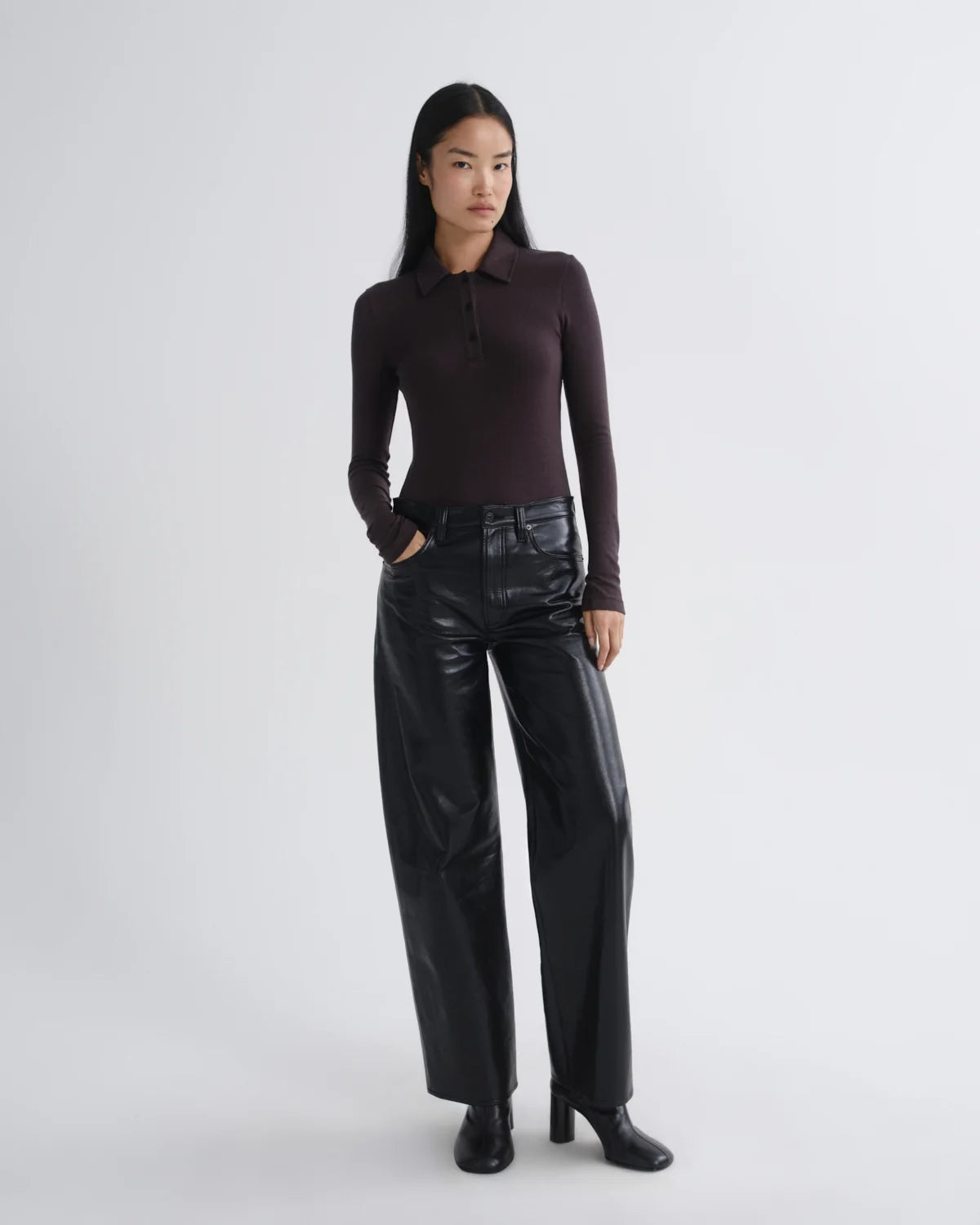 Arc Jean in Recycled Leather