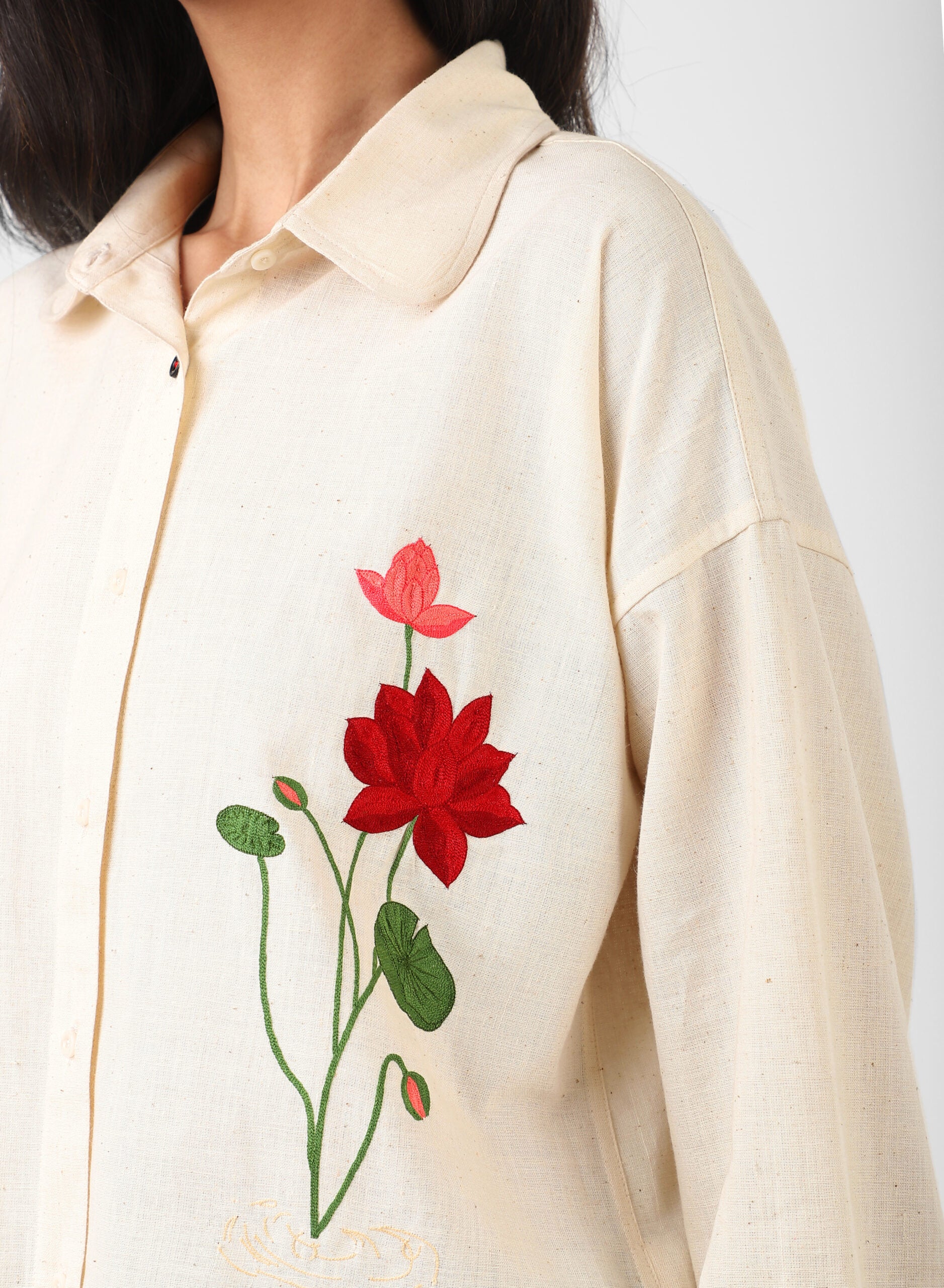 Leah Shirt - Hand Embroidered