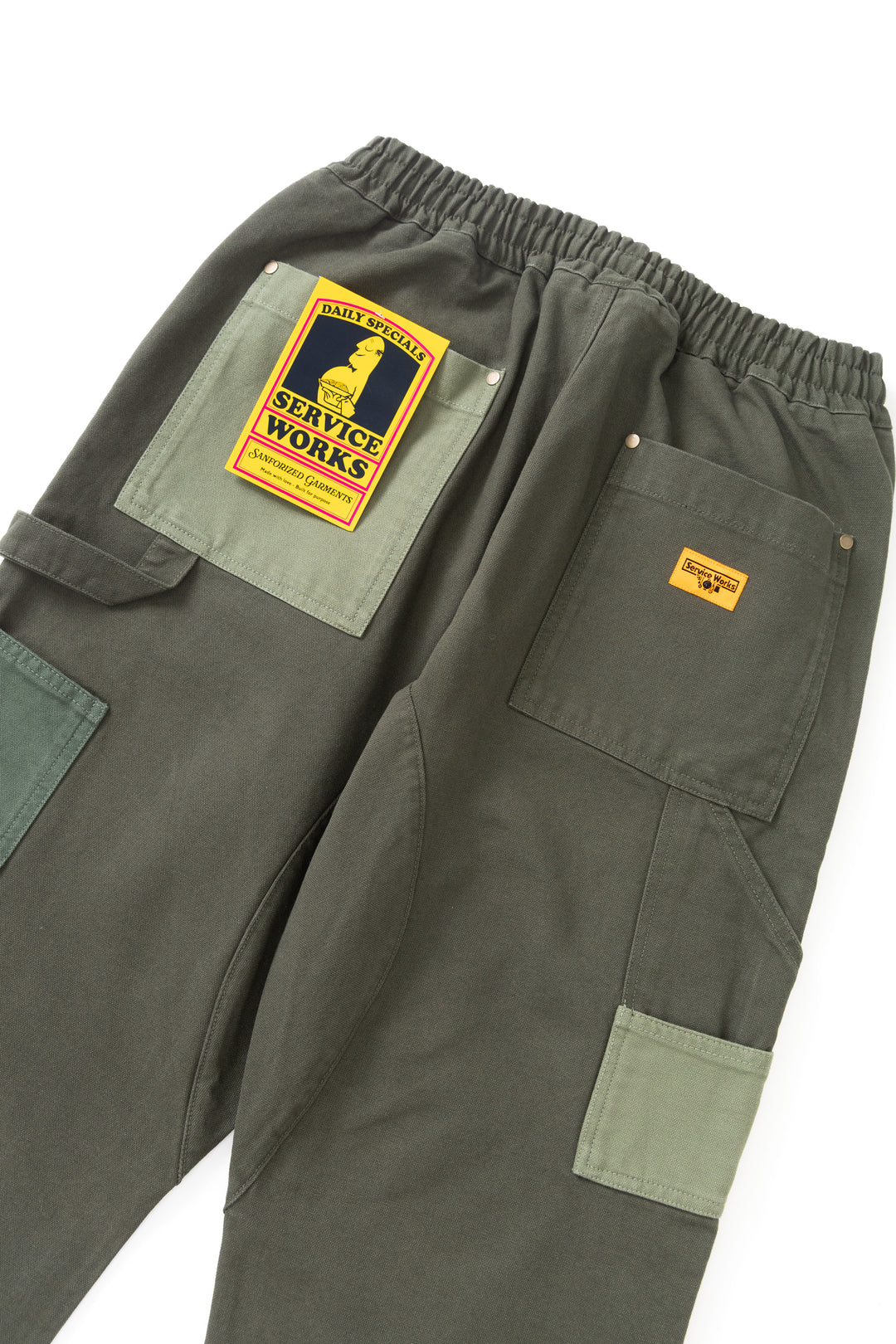 Patchwork Utility Chef Pants