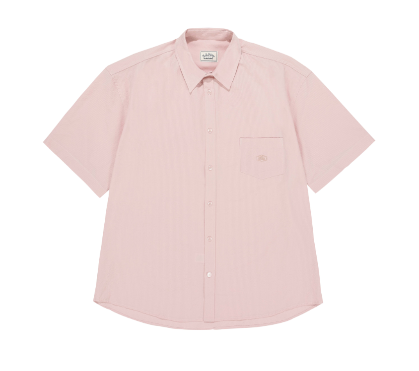 Relaxed Seersucker Halfshirt - ACME FINE GOODS