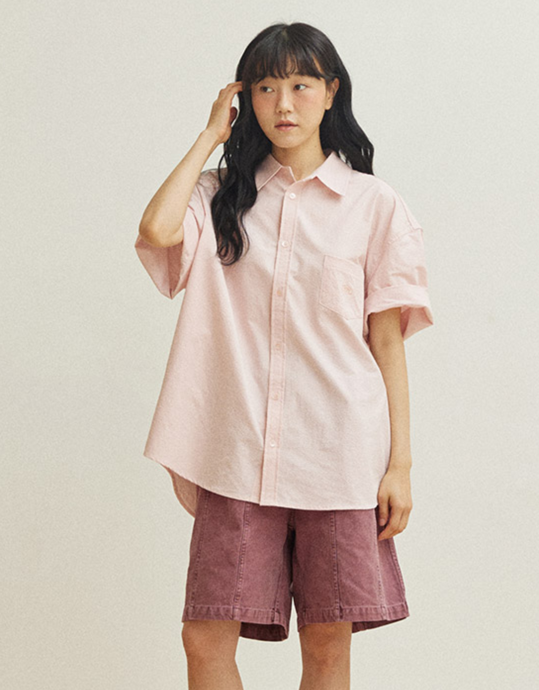 Relaxed Seersucker Halfshirt - ACME FINE GOODS