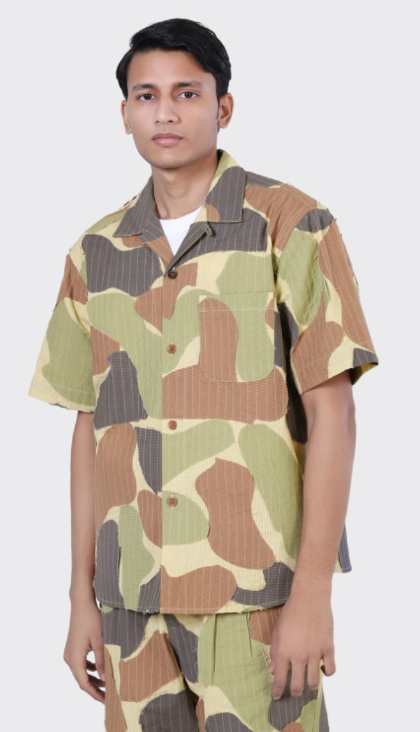 Ronen Seersucker Camo Shirt - ACME FINE GOODS