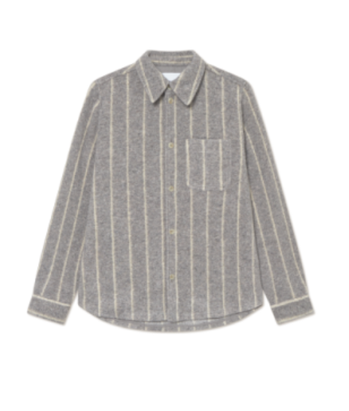 Lennon Wool Pinstripe Overshirt - ACME FINE GOODS
