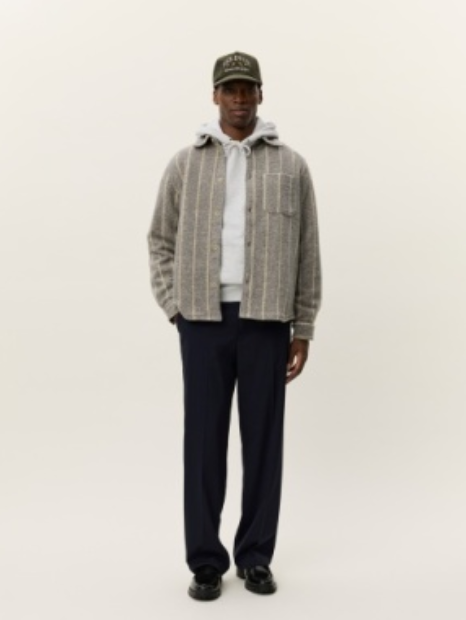 Lennon Wool Pinstripe Overshirt - ACME FINE GOODS