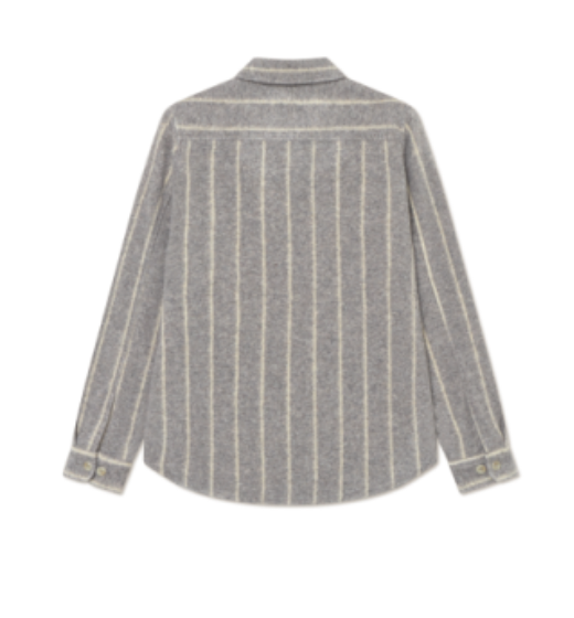 Lennon Wool Pinstripe Overshirt - ACME FINE GOODS