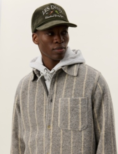 Lennon Wool Pinstripe Overshirt - ACME FINE GOODS
