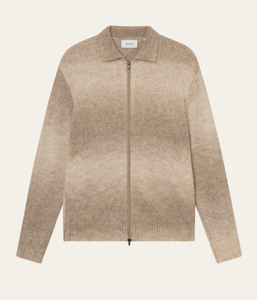 Gannon Gradient Zipper Cardigan