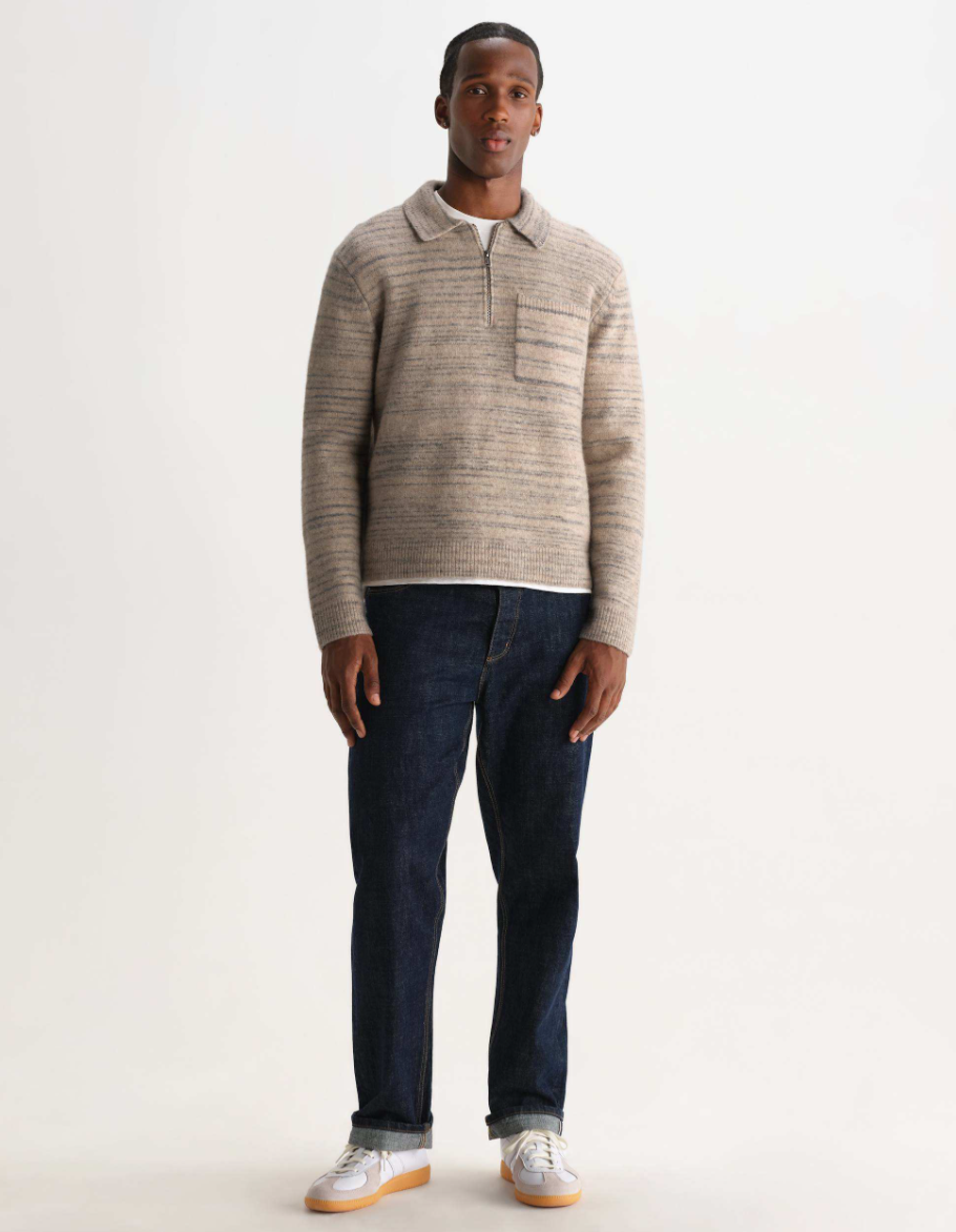 Alpha Zip L/S Polo