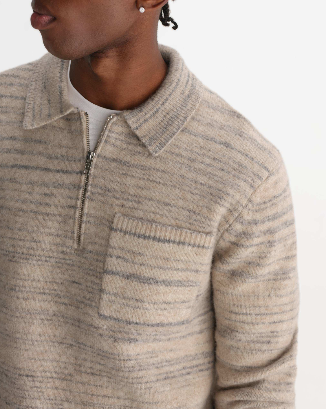 Alpha Zip L/S Polo