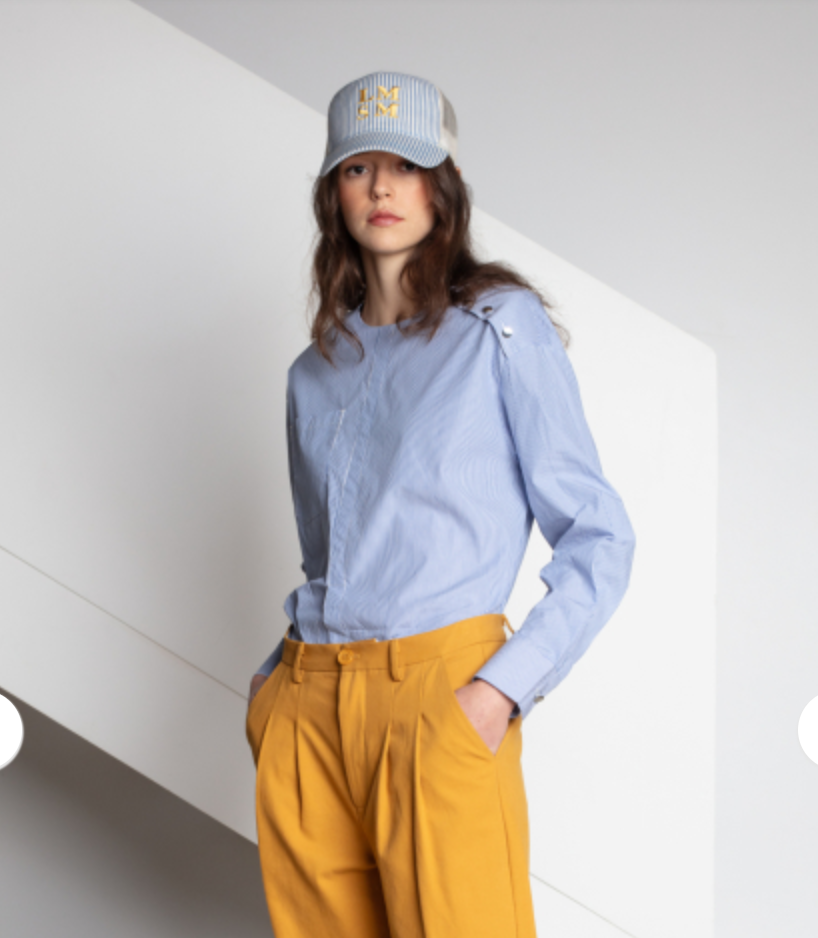 Evora Striped Military Top - ACME FINE GOODS