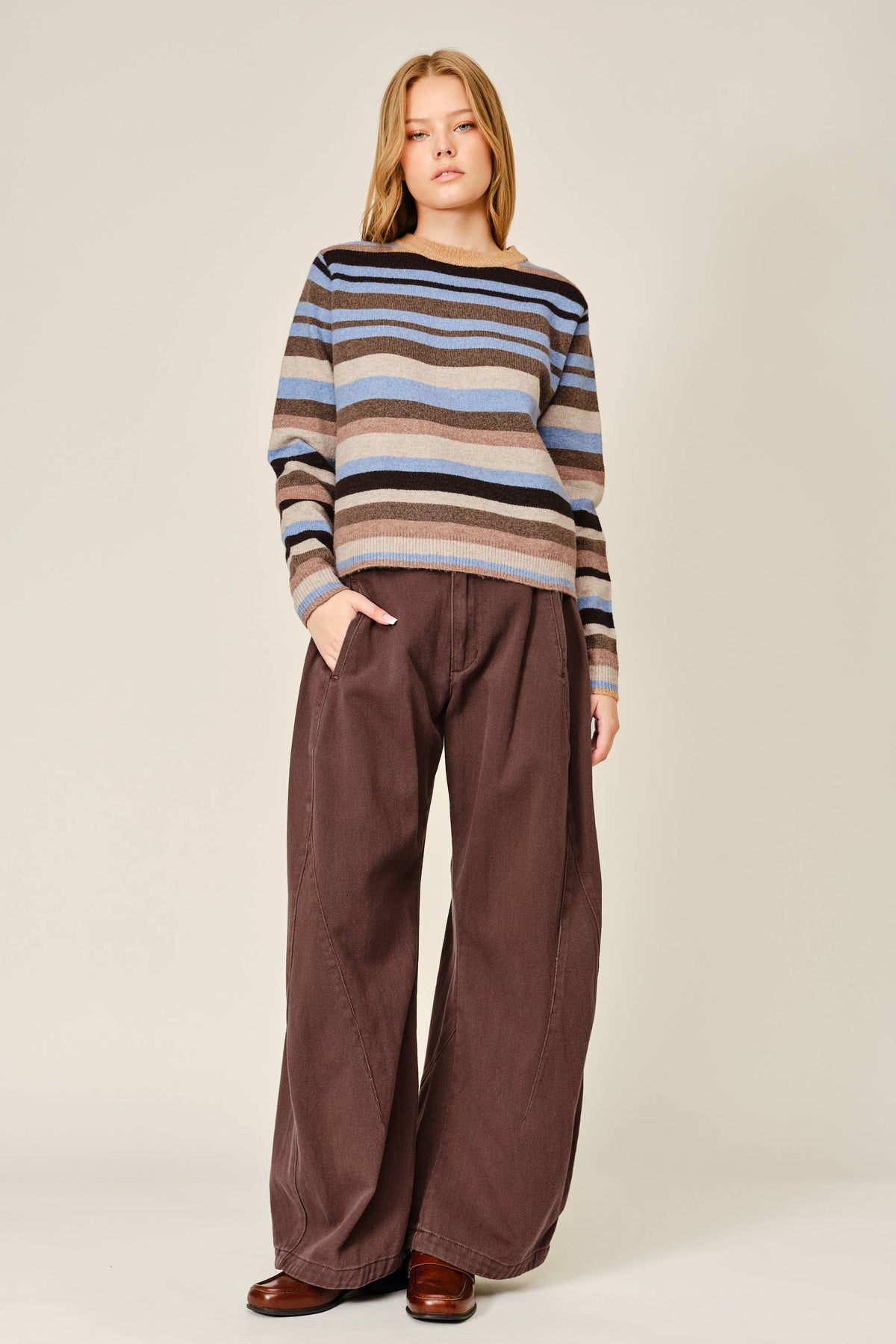 Cozy Striped Pullover - ACME FINE GOODS