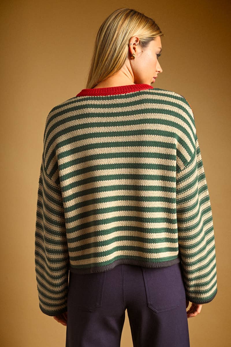 Striped Cotton Sweater