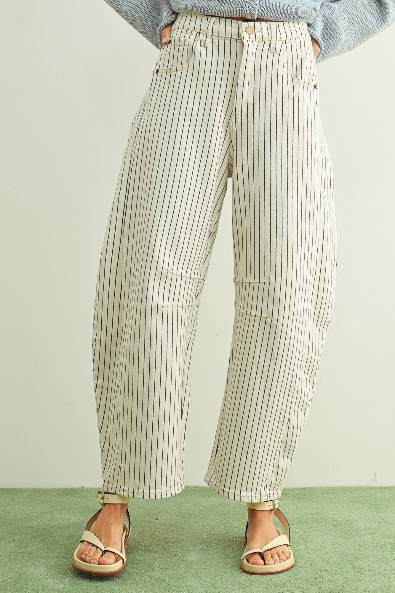 Pinstripe Barrel Pant