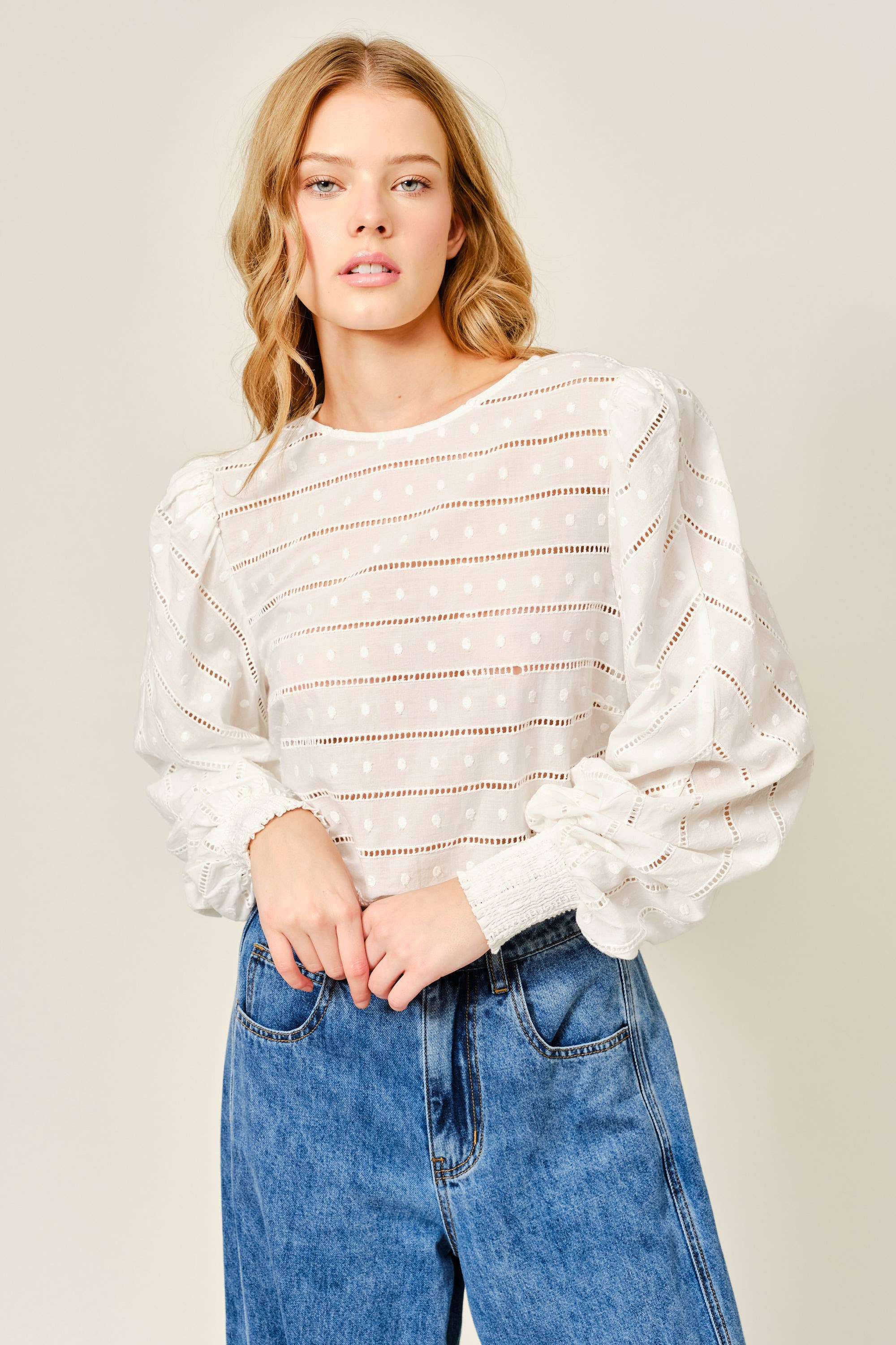Embroidered Lace Blouse - ACME FINE GOODS