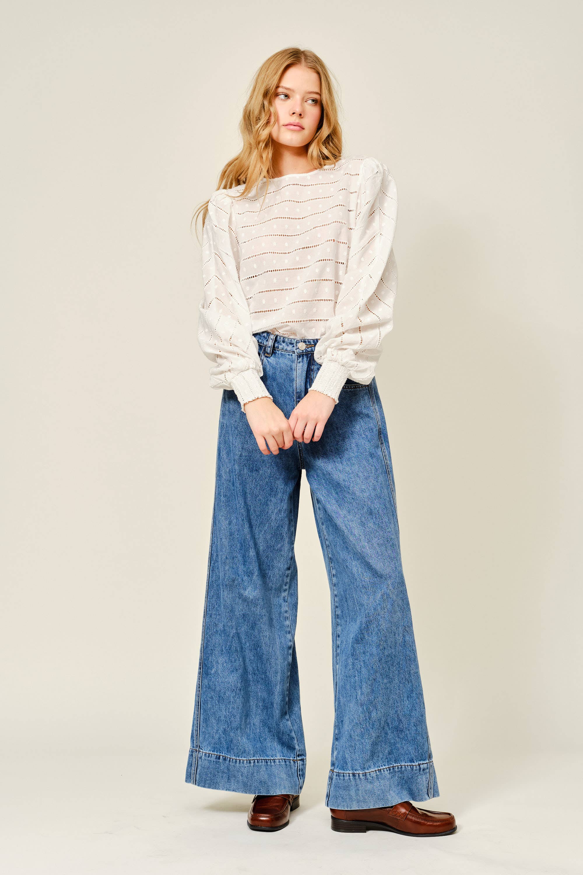 Embroidered Lace Blouse - ACME FINE GOODS