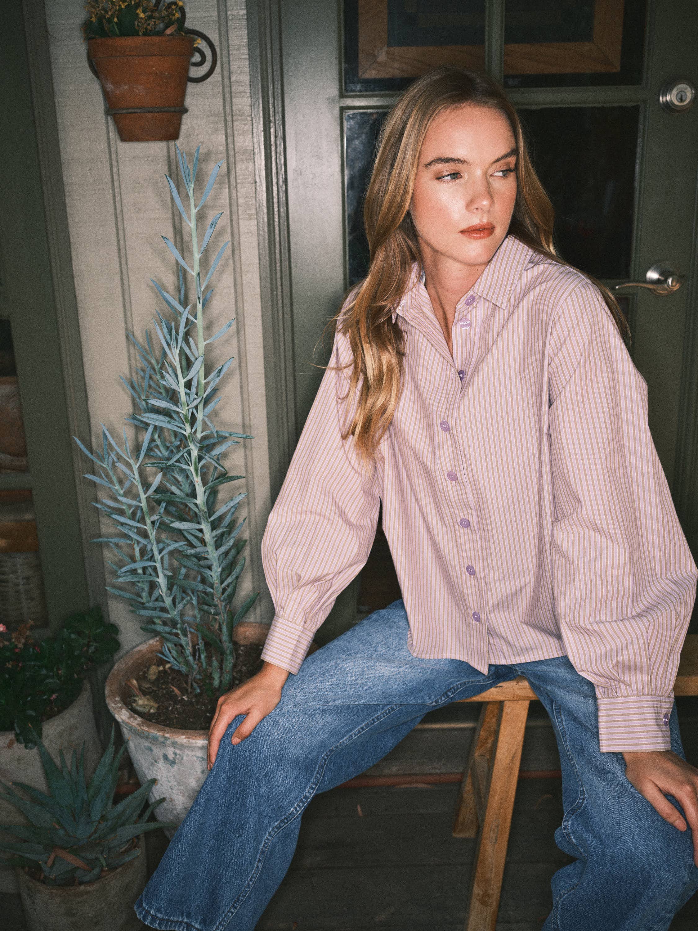 Soft striped button shirt - ACME FINE GOODS