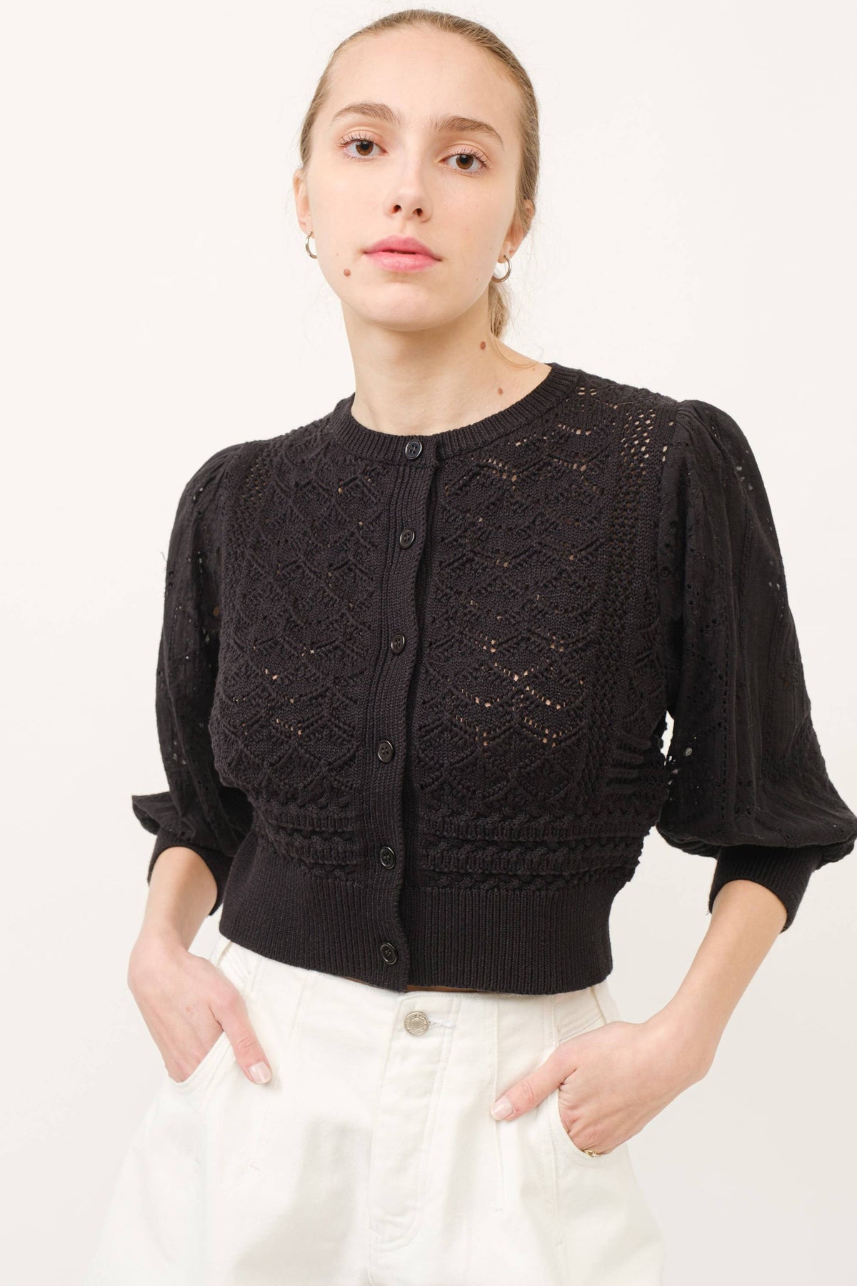 Eyelet Cardigan