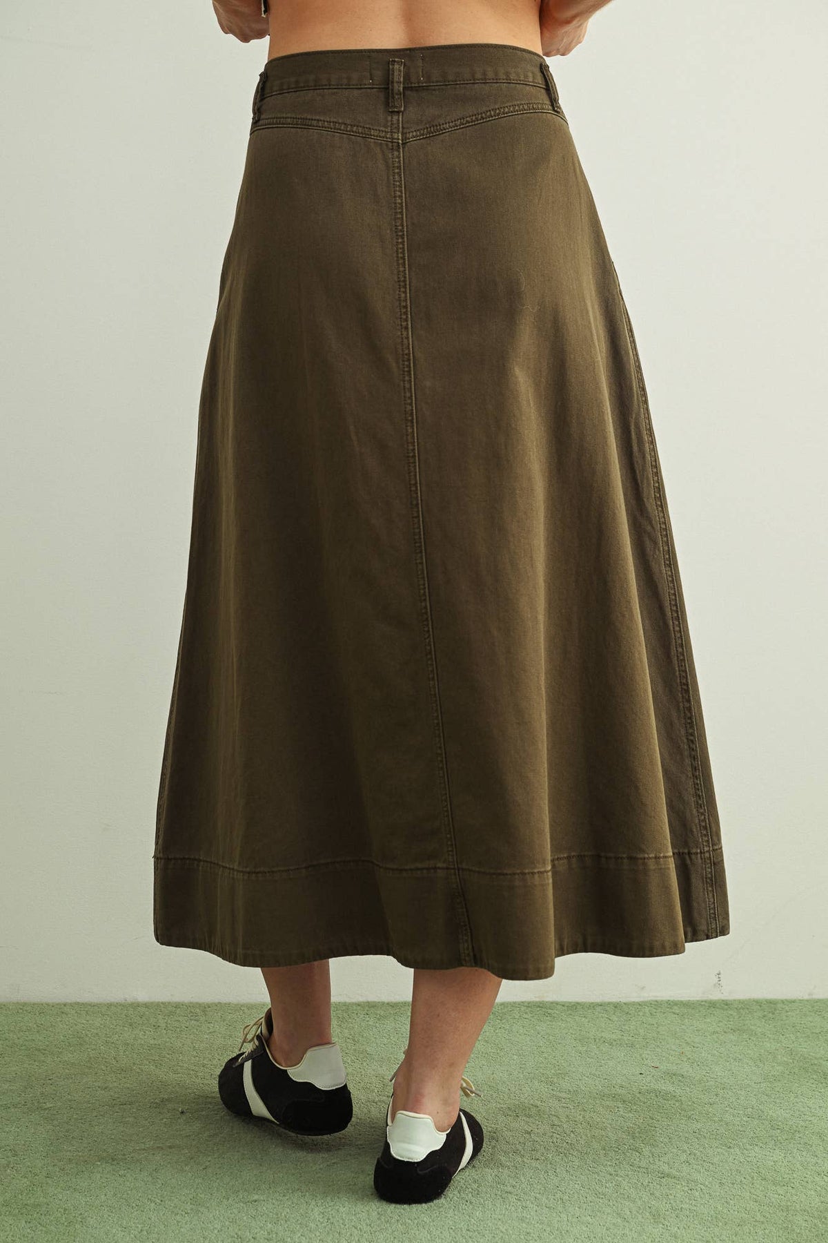 Mini Pleat Long Skirt