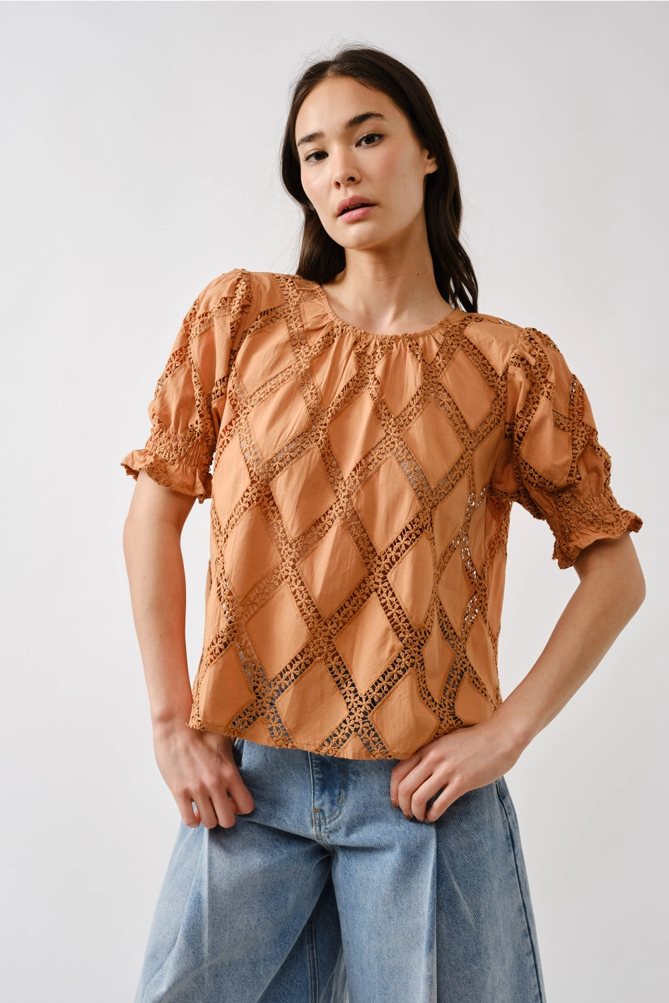 Lace Embroidered Blouse - ACME FINE GOODS