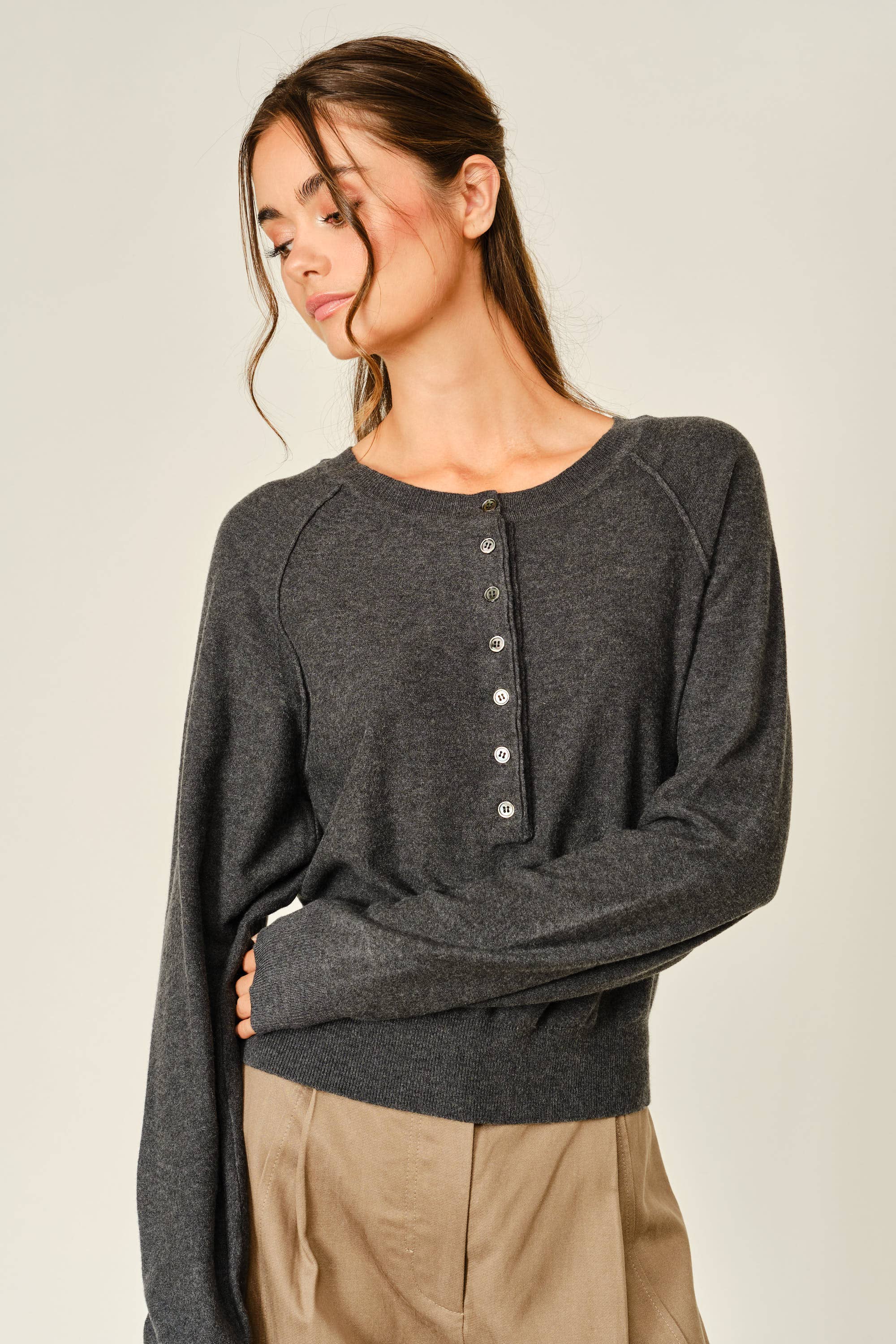 Cashmere Henley Sweater
