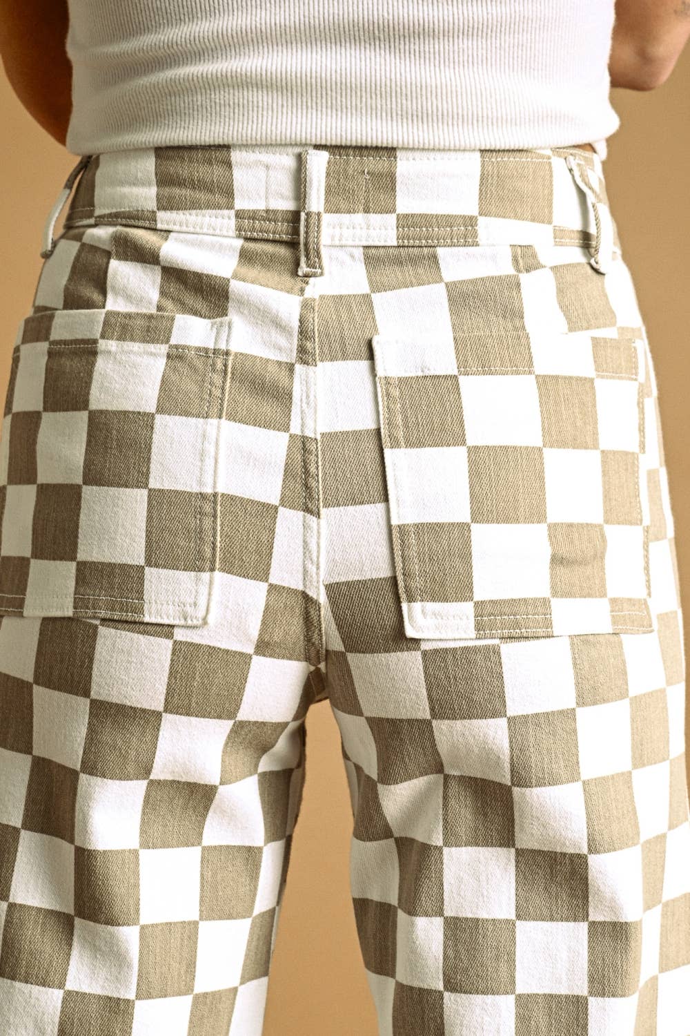 Checked Stretch Pant