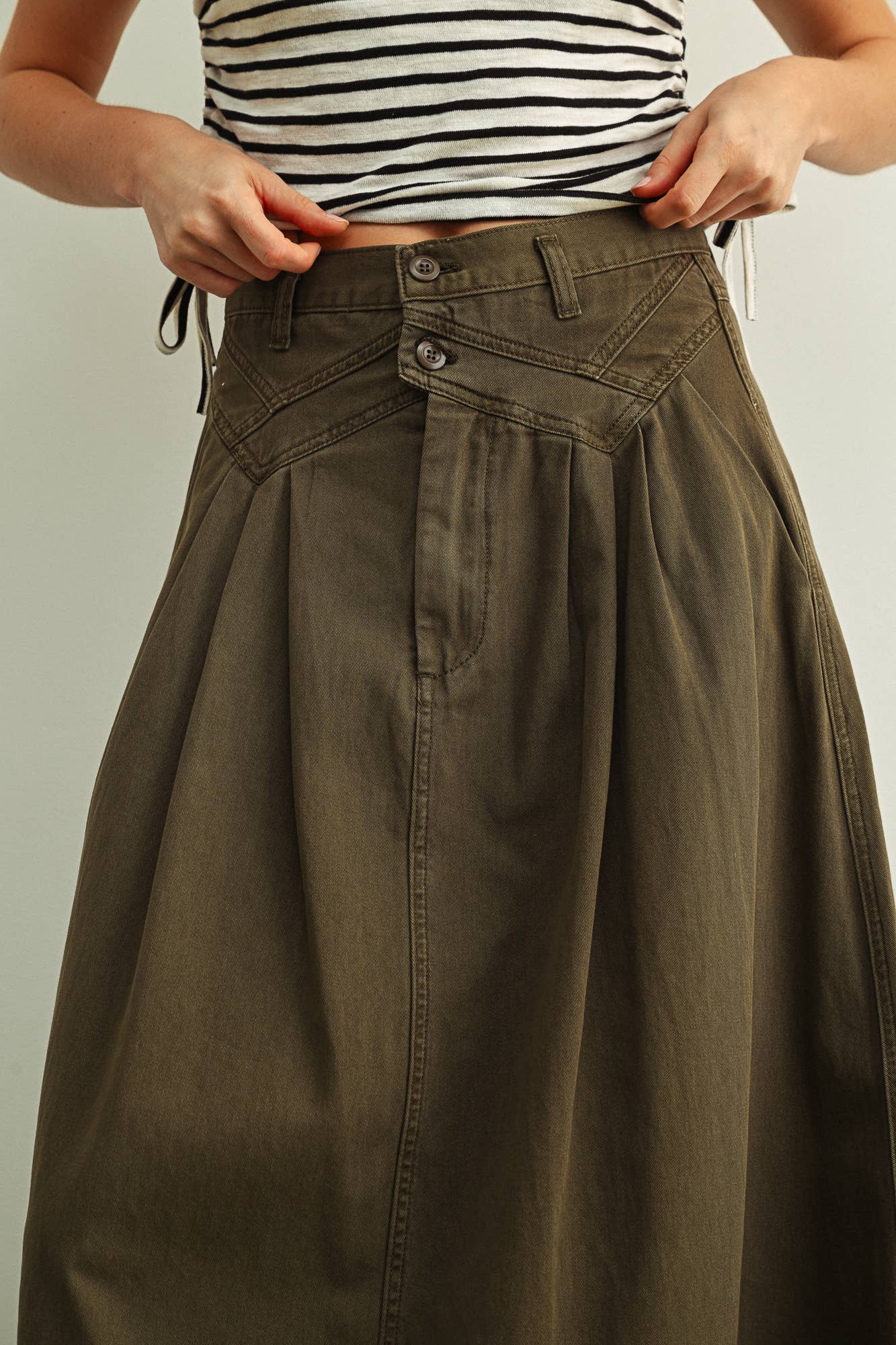 Mini Pleat Long Skirt